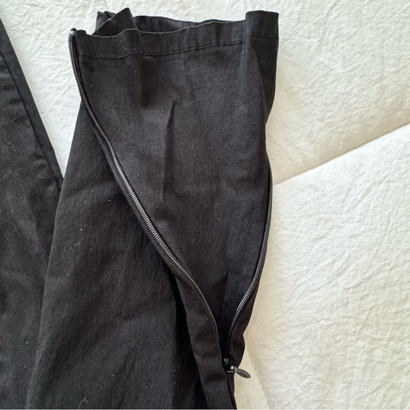 ZARA Skinny Pants Black Womens Size 4 Stretch Ankle Zipper Trousers - Picture 2 of 11